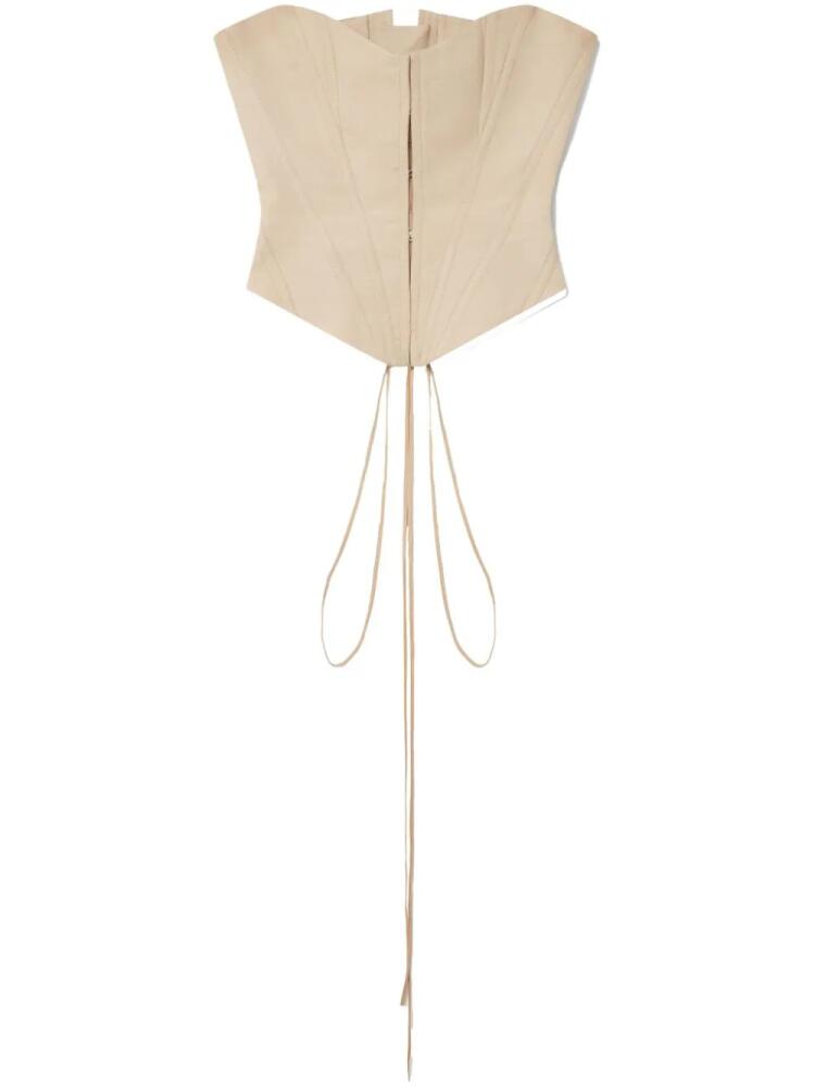 Stella McCartney panelled corset-style strapless top - Neutrals Cover