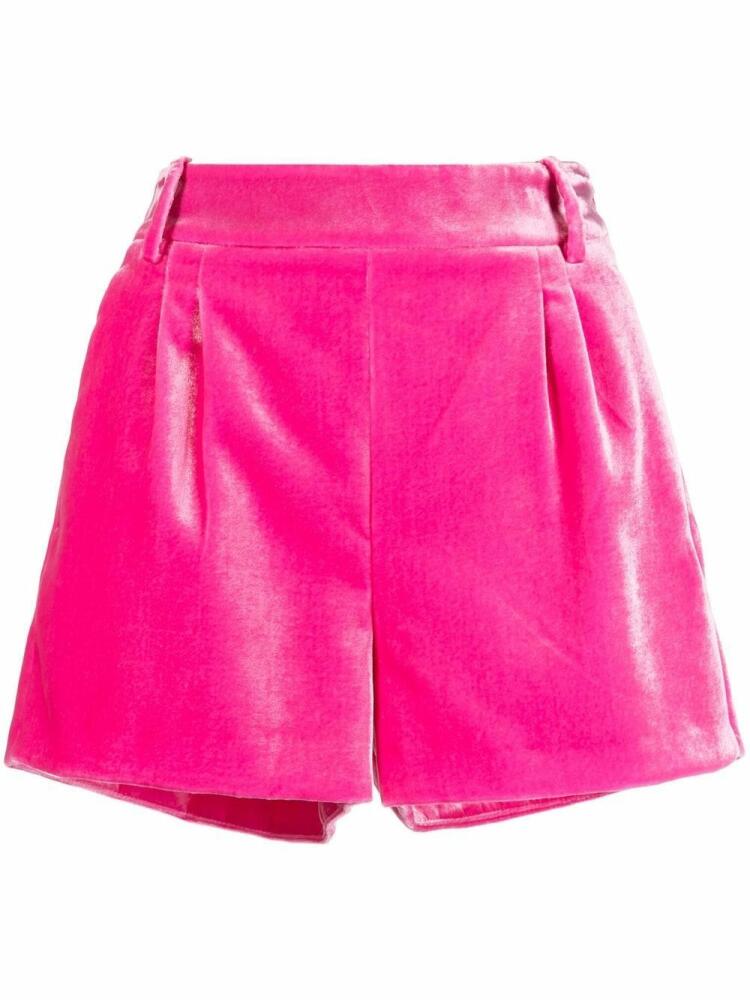 Ermanno Scervino high-waisted velvet shorts - Pink Cover