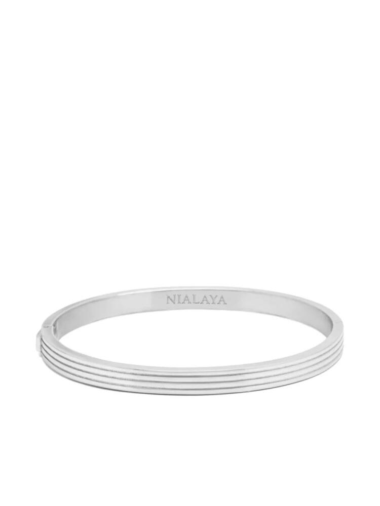 Nialaya Jewelry sculpted bracelet - Silver Cover