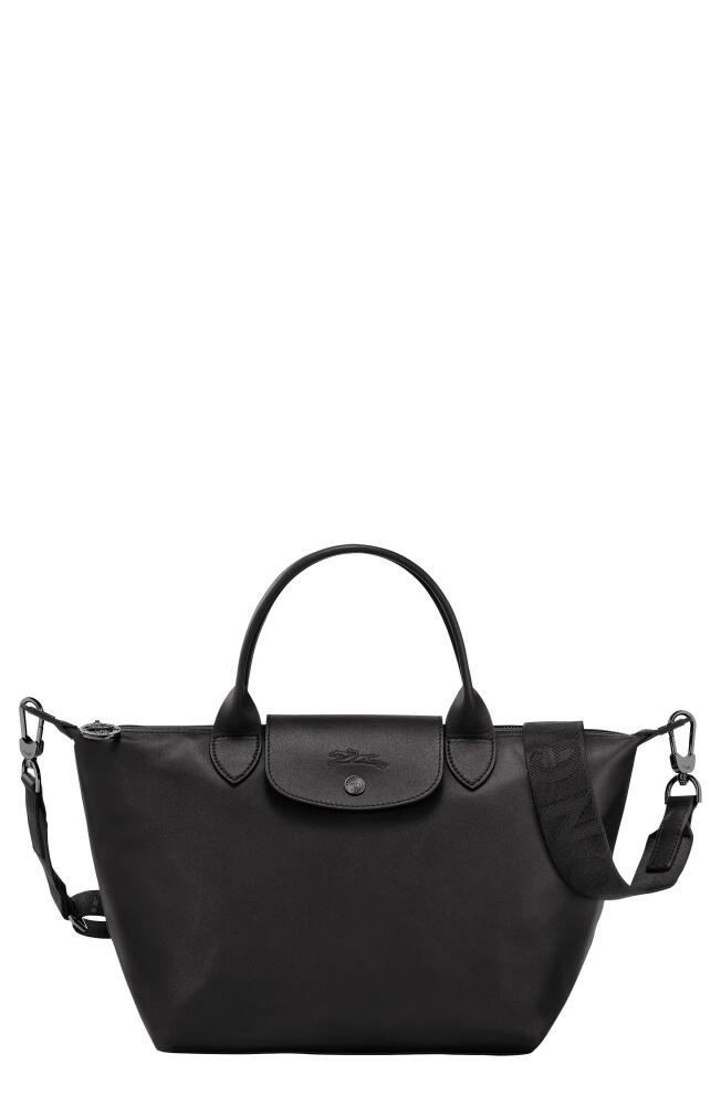 Longchamp Small Le Pliage Xtra Leather Crossbody Bag in Black Cover