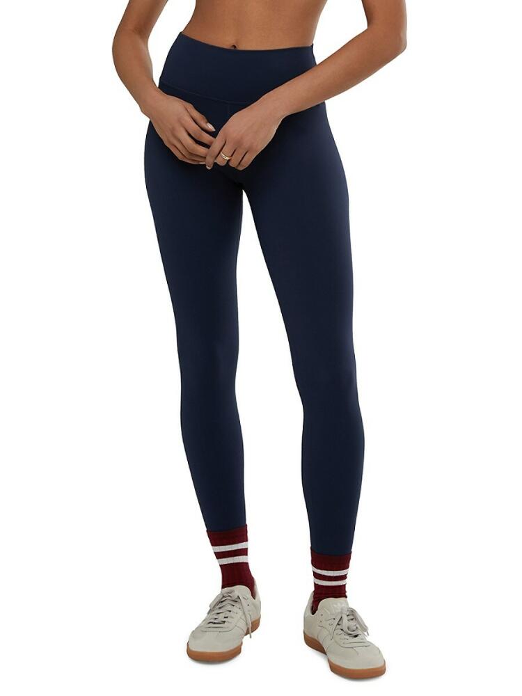 WeWoreWhat Women's Banded Waist High Rise Leggings - Navy Cover