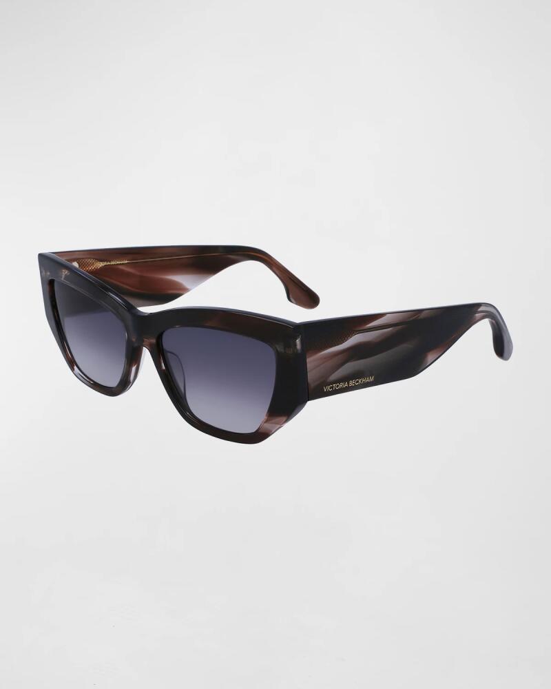 Victoria Beckham Sculptural Boxy Acetate Cat-Eye Sunglasses Cover