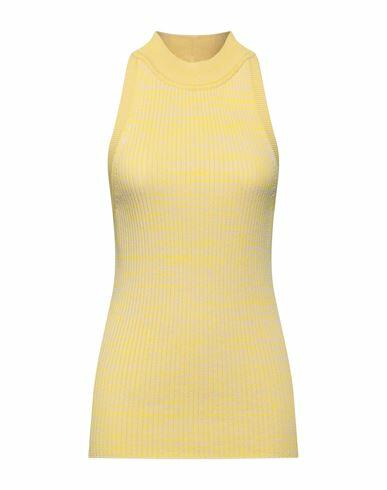 Liviana Conti Woman Turtleneck Yellow Viscose, Polyamide Cover