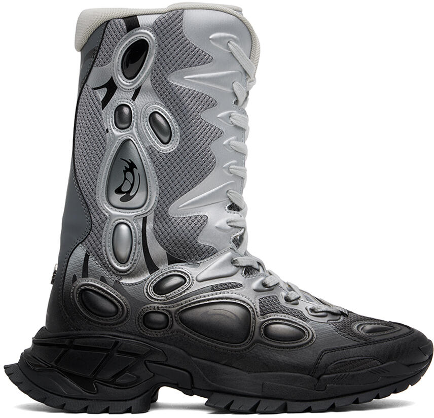 Rombaut Silver & Black Nucleo Boots Cover