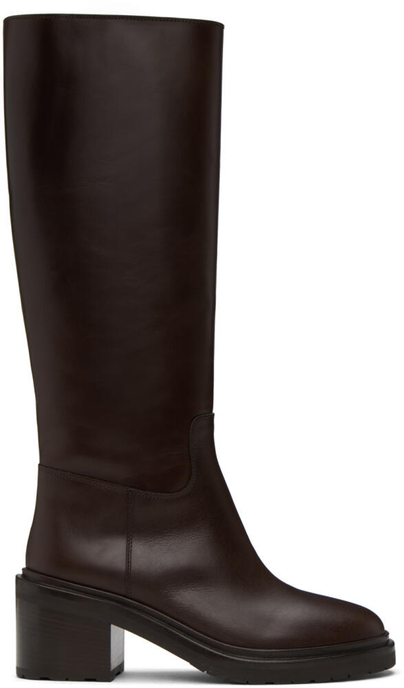 Legres Burgundy Paneled Riding Boots Cover