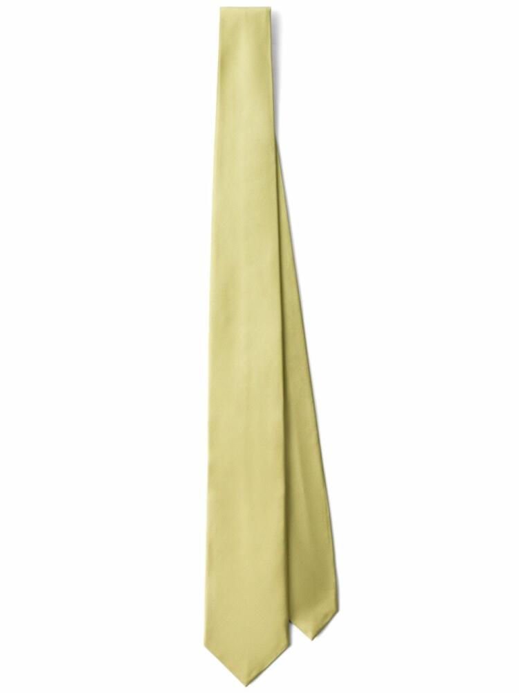 Prada pointed-tip silk tie - Green Cover