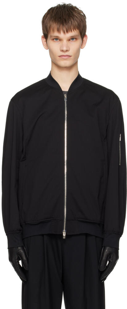 ATTACHMENT Black Zip Bomber Jacket Cover