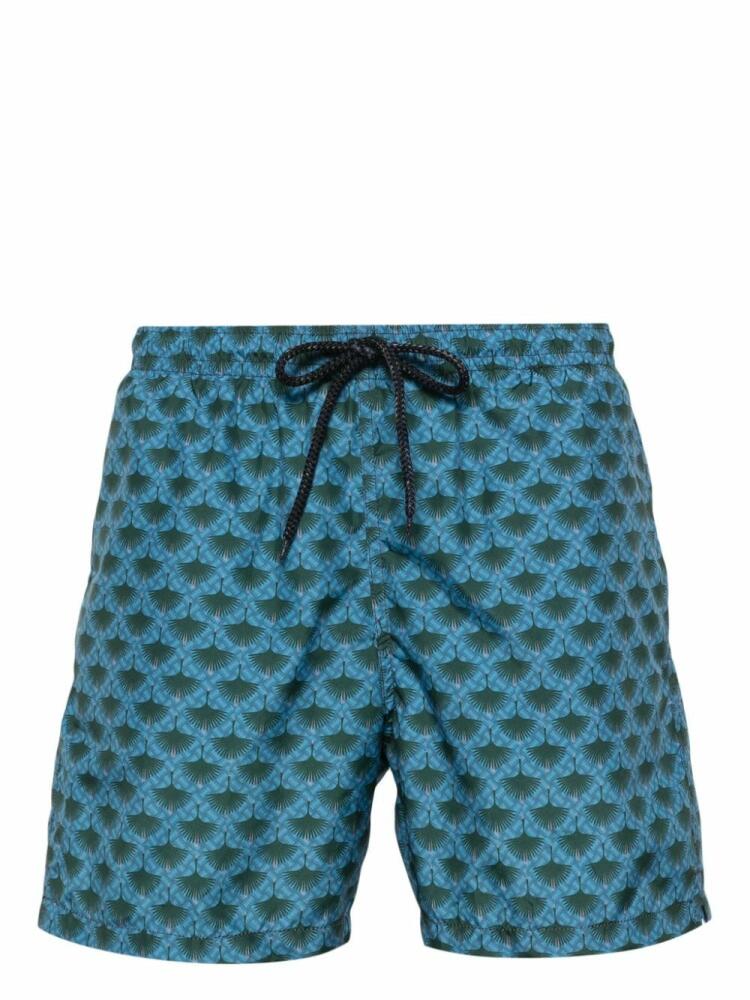 Drumohr geometric-print swim shorts - Blue Cover