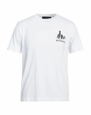 Richmond Man T-shirt White Cotton, Lycra Cover