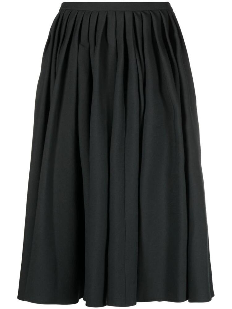 QUIRA pleated full wool skirt - Grey Cover