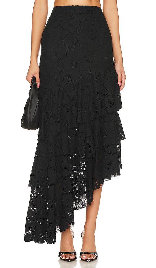 NBD Fazal Midi Skirt in Black Cover