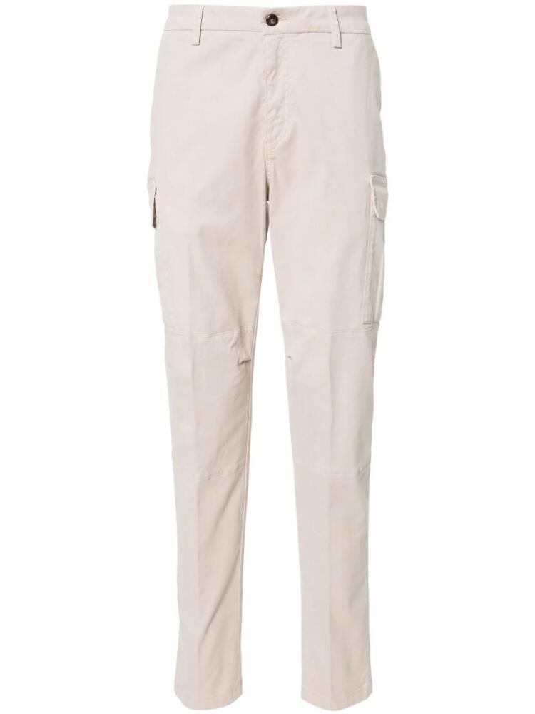 Eleventy tapered-leg twill cargo trousers - Neutrals Cover