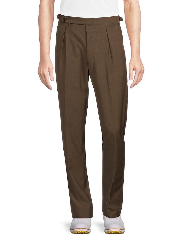 Zanella Men's Curtis Wool Dress Pants - Brown Cover