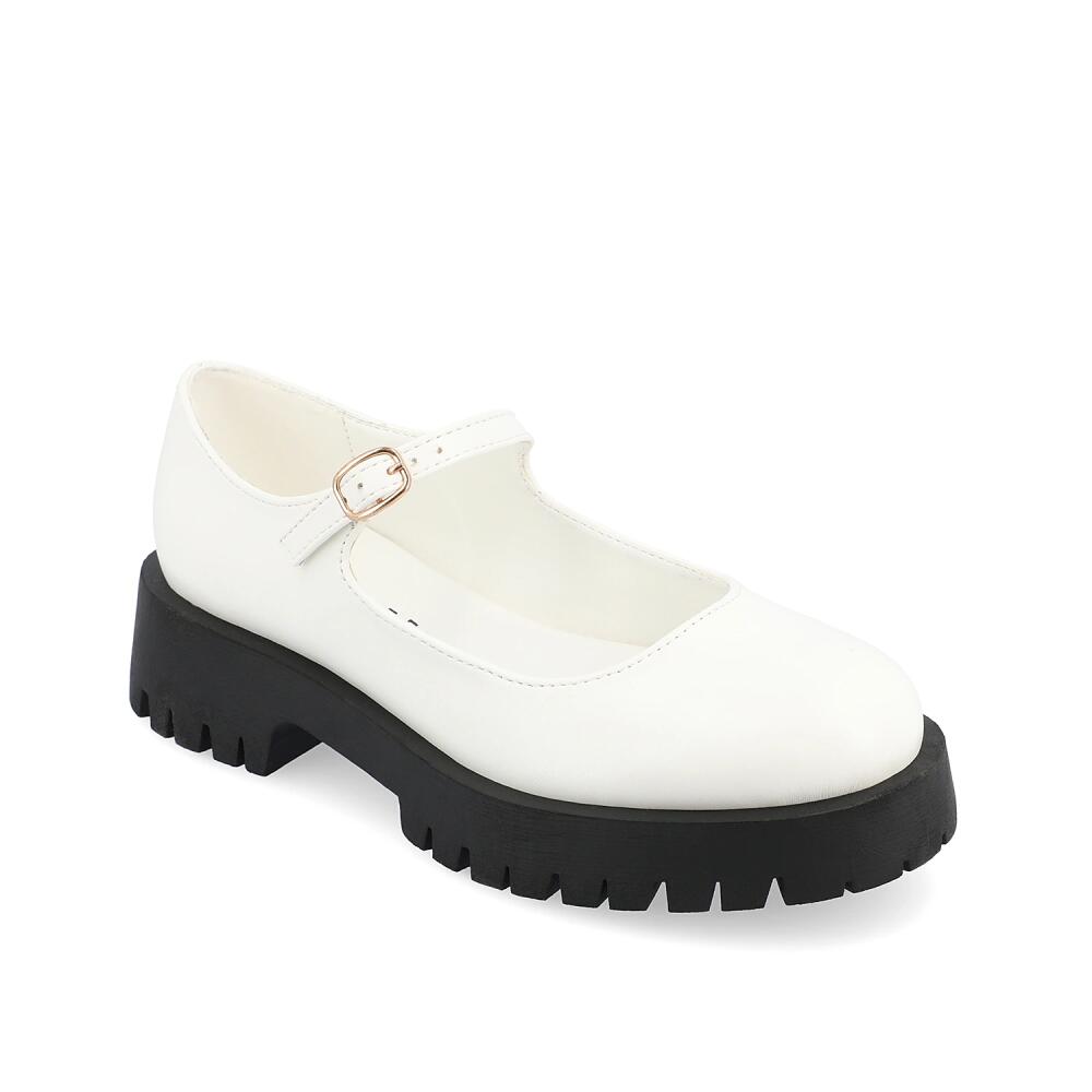 Journee Collection Kamie Mary Jane Loafer | Women's | White Cover