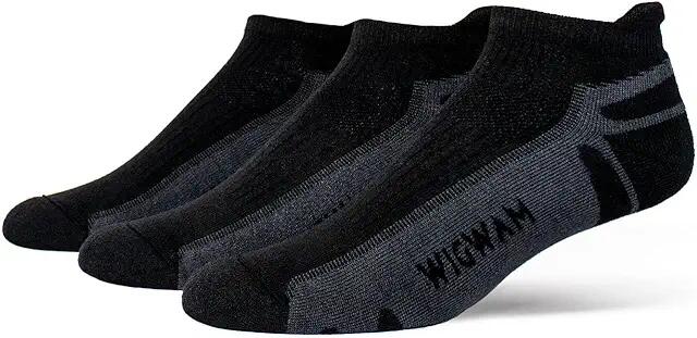 Wigwam Thunder Low 3-Pack (Black) Crew Cut Socks Shoes Cover