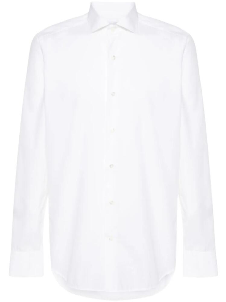 D4.0 plain semi-sheer shirt - White Cover