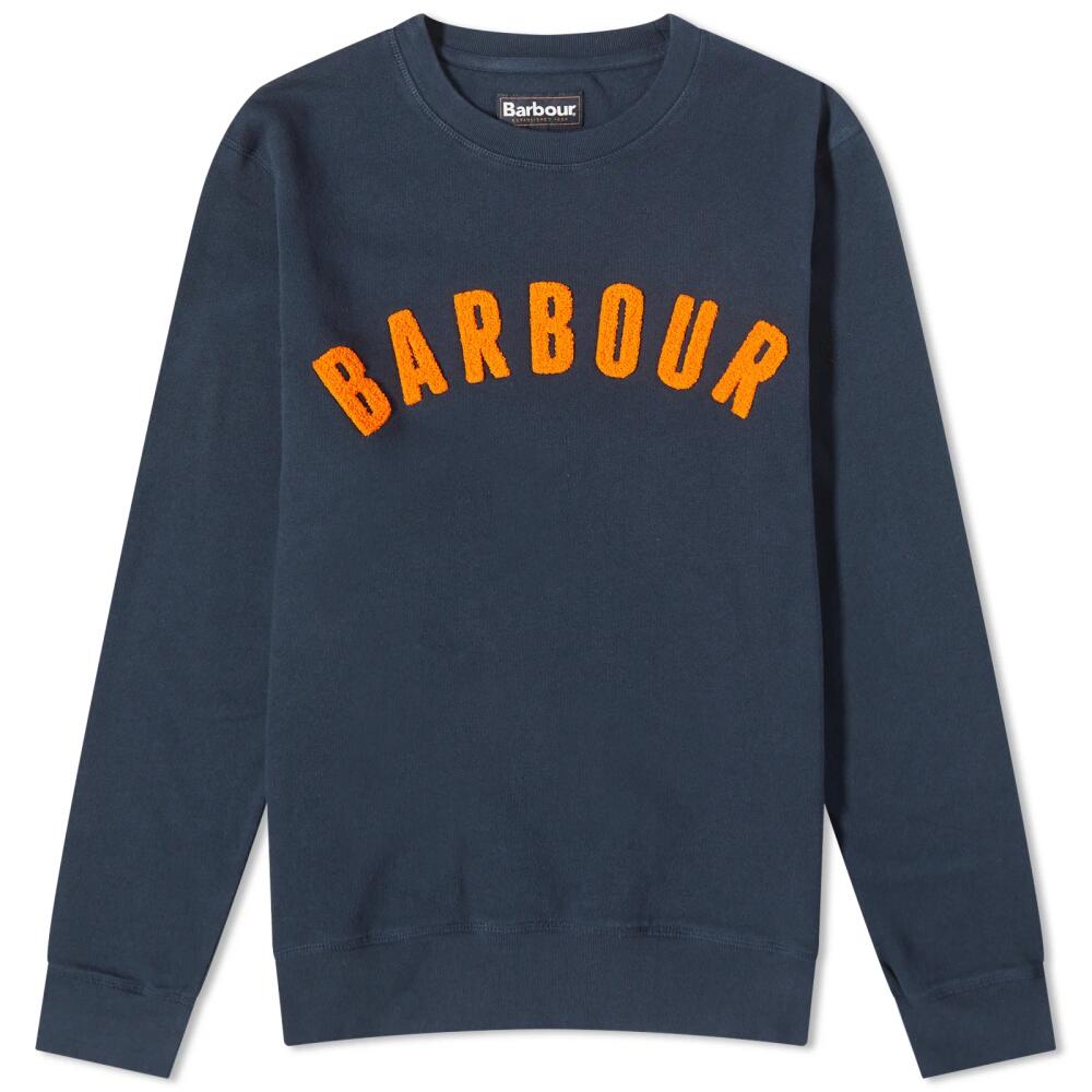 Barbour Men's Prep Logo Crew Sweat in Navy Cover