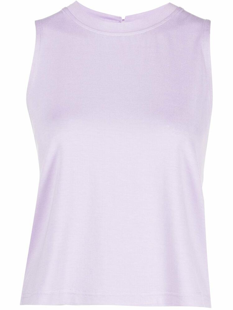 Marchesa Notte round neck cropped tank top - Purple Cover