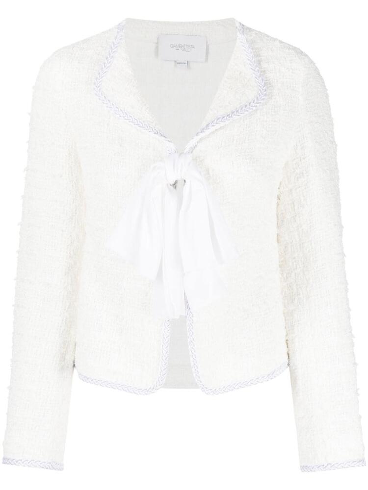 Giambattista Valli tweed braided-trim jacket - White Cover