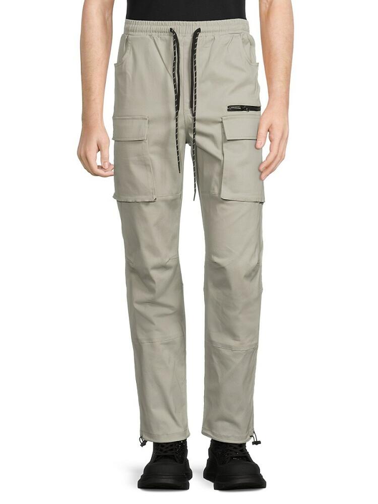 American Stitch Men's Drawstring Cargo Pants - Grey Cover