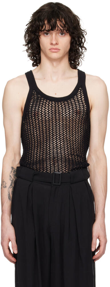 LGN Louis Gabriel Nouchi Black Net Stitch Tank Top Cover