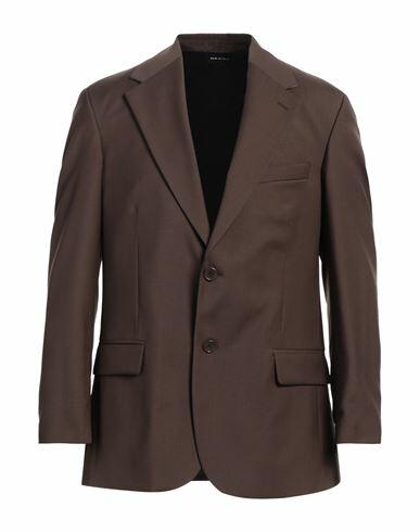 Paura Man Blazer Brown Virgin Wool Cover