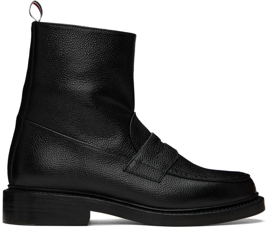 Thom Browne Black Penny Loafer Ankle Boots Cover