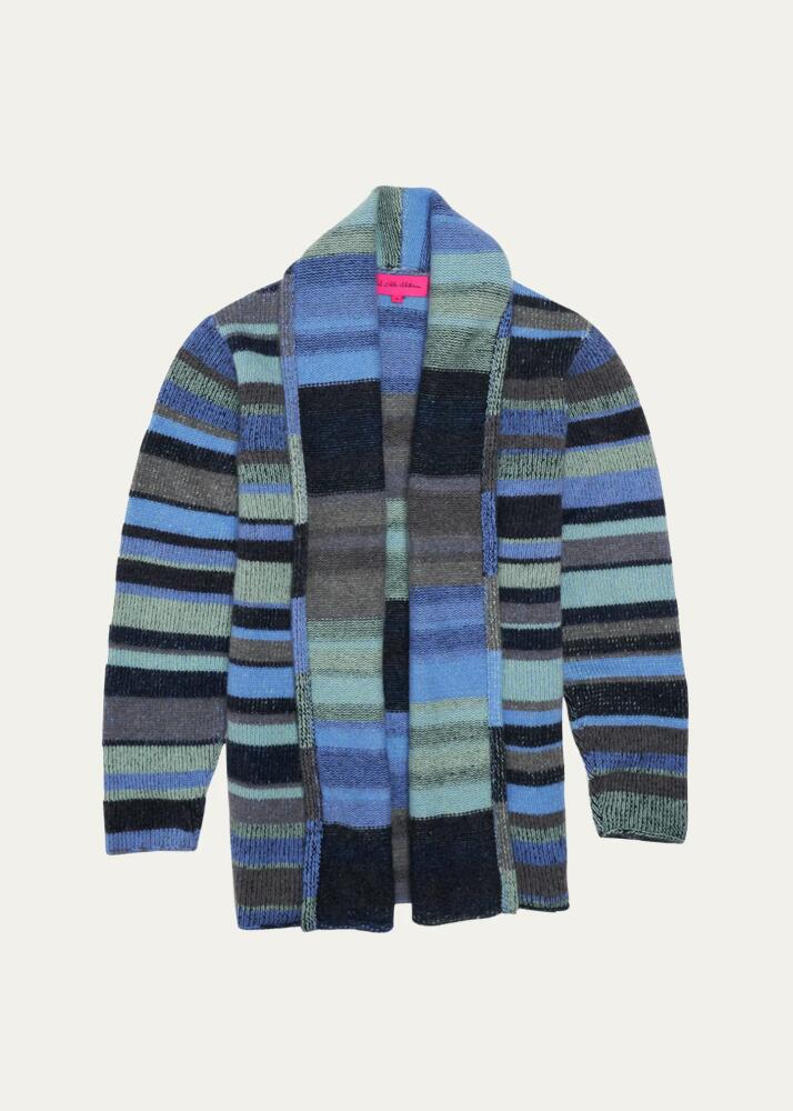 The Elder Statesman Italy Smoking Striped Cashmere Cardigan Cover