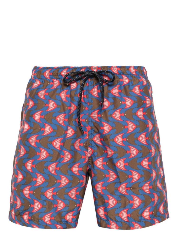 Drumohr fish-print swim shorts - Blue Cover