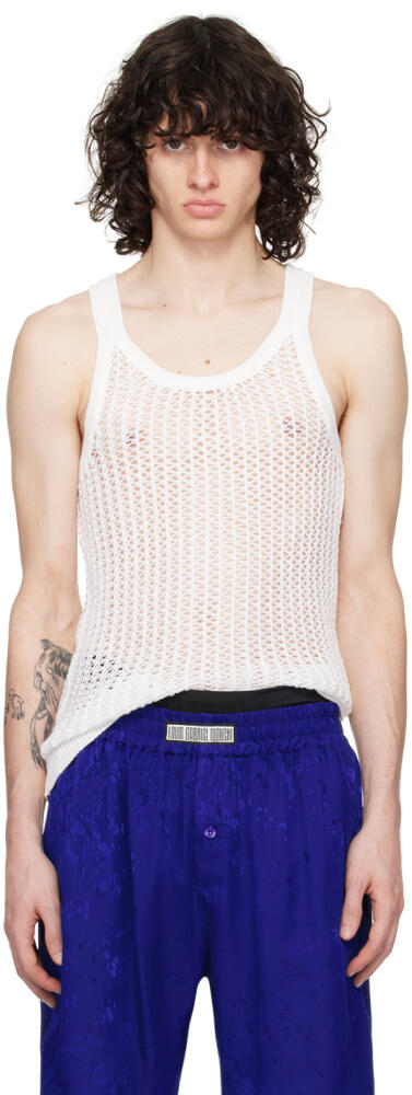 LGN Louis Gabriel Nouchi White Net Stitch Tank Top Cover