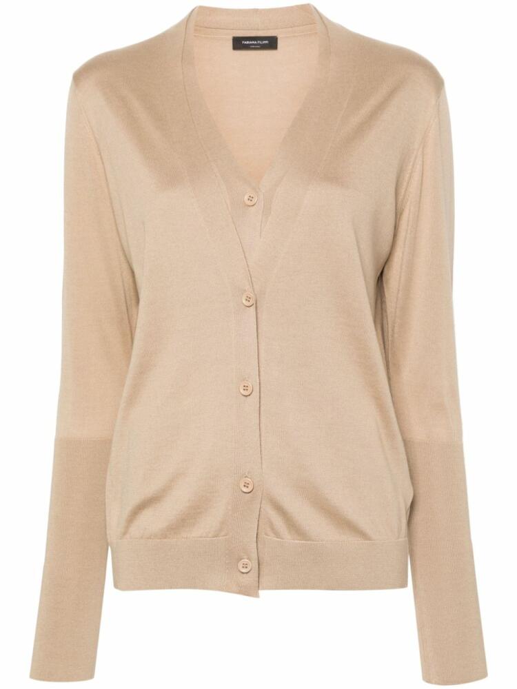 Fabiana Filippi layered-detail cardigan - Neutrals Cover