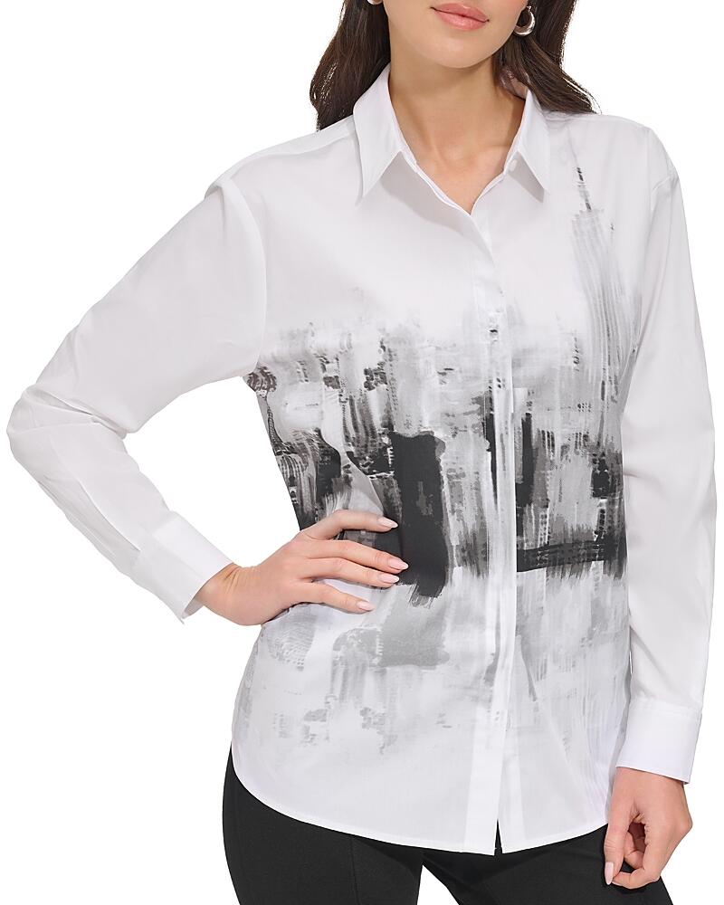 Dkny Cityscape Graphic Blouse Cover