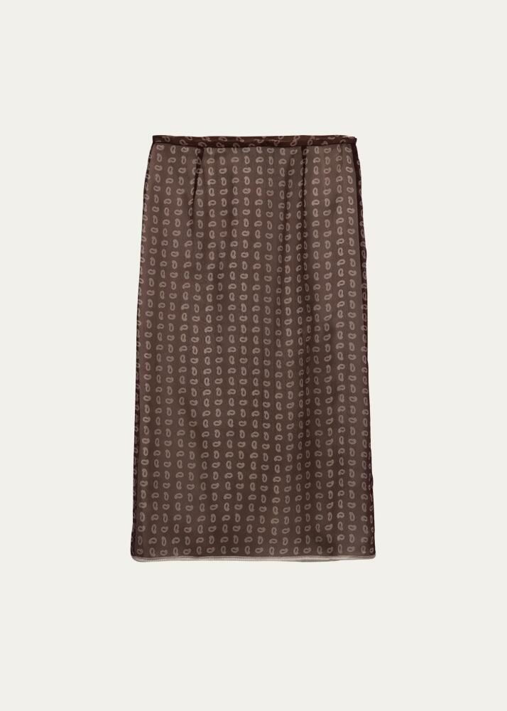 Prada Paisley Chiffon Skirt Cover