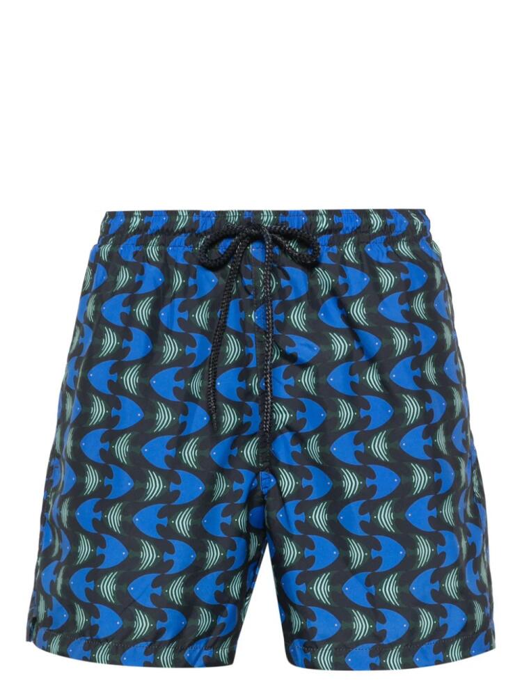 Drumohr fish-print swim shorts - Black Cover