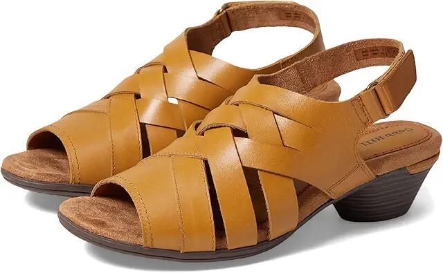 Cobb Hill Laurel Woven Sandal (Honey Leather) Women's Shoes Cover