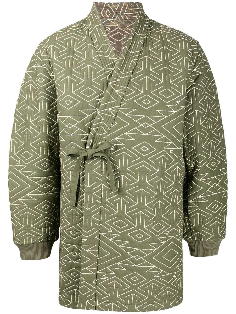 Maharishi reversible padded wrap jacket - Green Cover