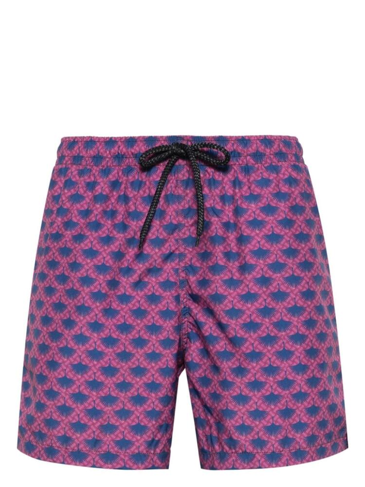 Drumohr geometric-print swim shorts - Pink Cover