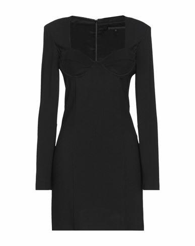 Patrizia Pepe Sera Woman Mini dress Black Acetate, Viscose Cover