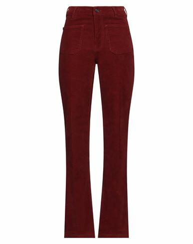 Vanessa Bruno Woman Pants Brick red Cotton, Elastane Cover