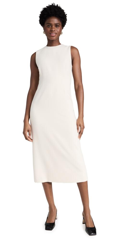 Vince Crew Neck Sheath Dress Off White Cover