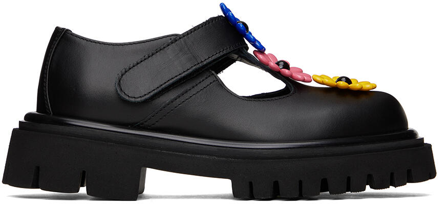 Moschino Black Flower Loafers Cover