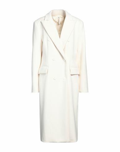 Imperial Woman Coat Off white Polyester, Viscose Cover