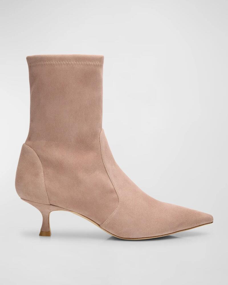 Stuart Weitzman Naomi Stretch Suede Ankle Booties Cover