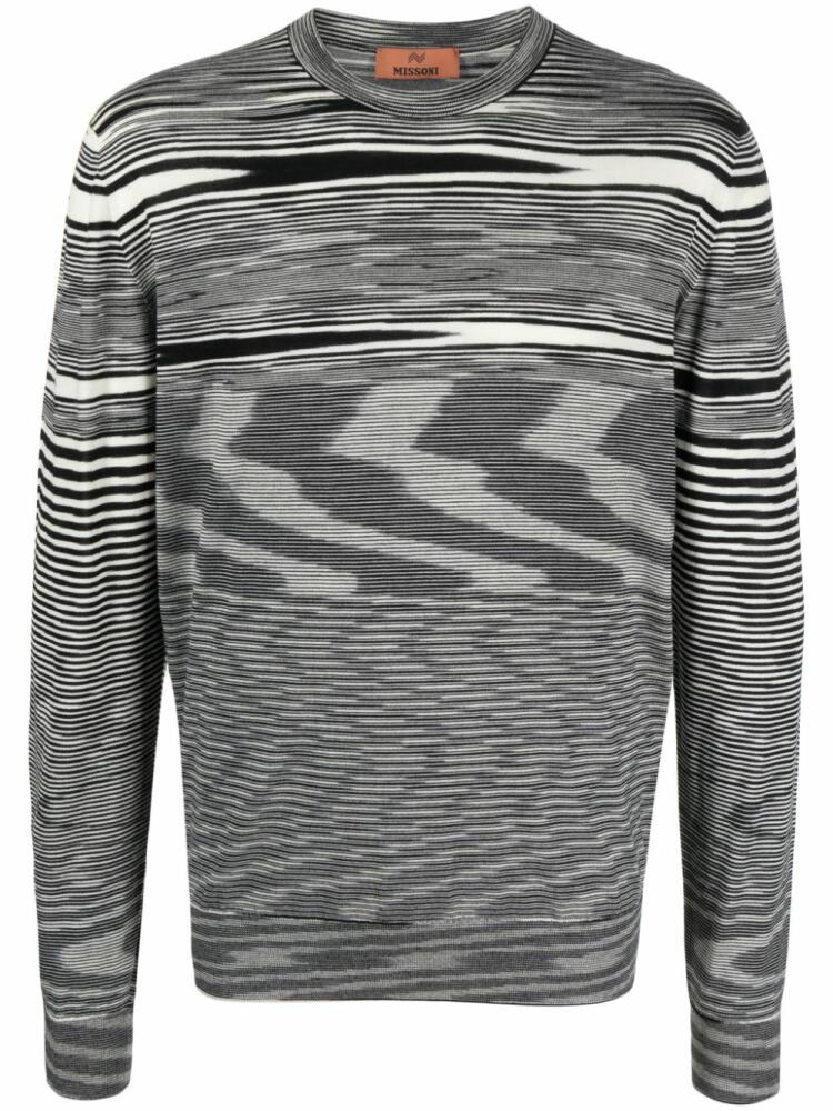 Missoni striped intarsia-knit wool jumper - Black Cover