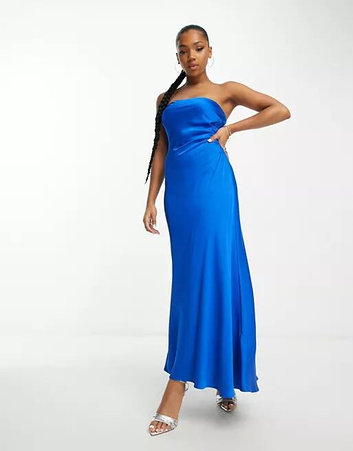 Ever New strapless column maxi dress in electric blue Cover