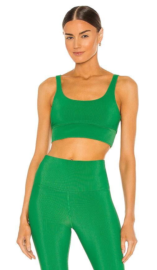 BEACH RIOT Leah Sports Bra in Green Cover