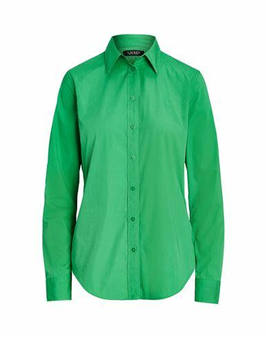 Lauren Ralph Lauren Featherweight Cotton Shirt Woman Shirt Green Cotton Cover