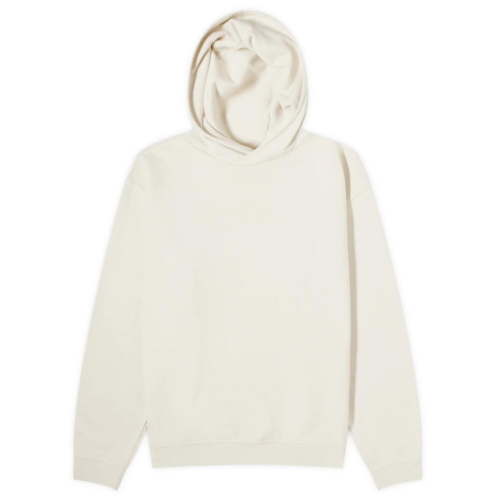 Maison Margiela Men's Upside Down Logo Hoodie in Ecru Cover