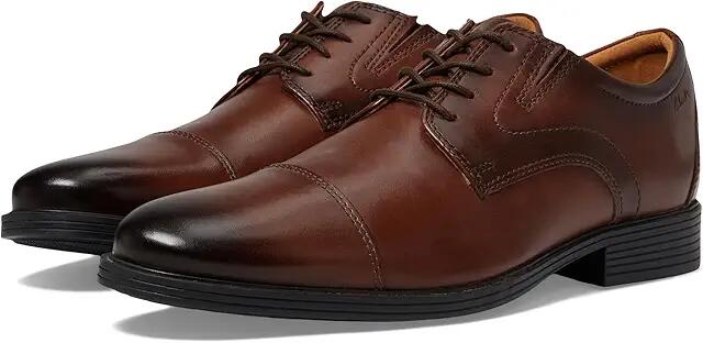 Clarks Whiddon Cap (Mahogany Leather) Men's Shoes Cover