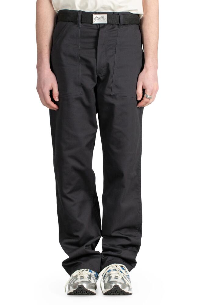 STAN RAY Loose Straight Leg Fatigue Pants in Black Twill Cover